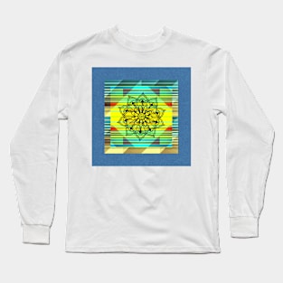 Zentangle over Stripes Long Sleeve T-Shirt